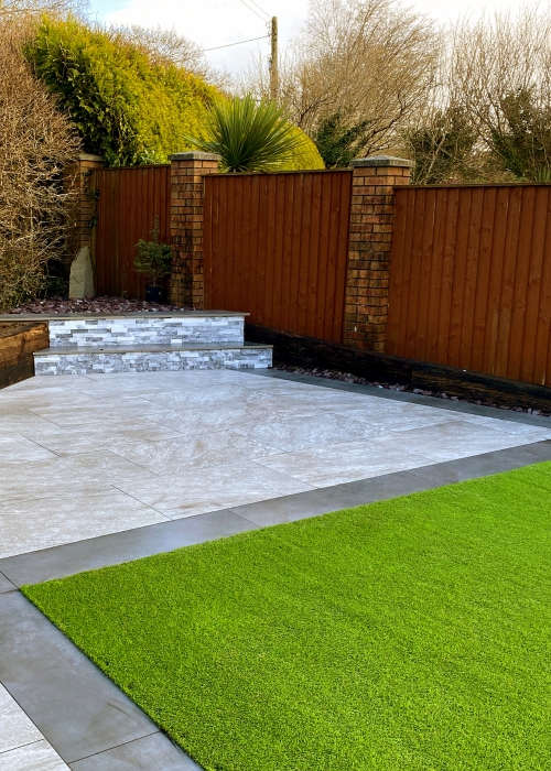 artificial grass in back garden
